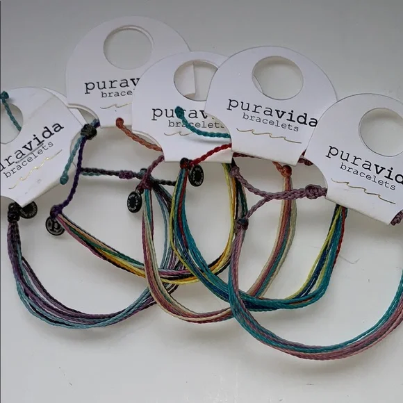 Set of (5) NEW Pura Vida Multicolor Bracelets - Picture 2 of 7